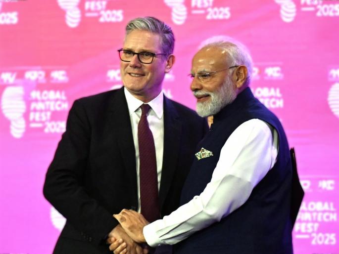 PM Narendra Modi discussed with British PM Keir Starmer on enhancing cooperation in the areas of trade defence security and technology | UNSC मध्ये भारताला ब्रिटनचा पाठिंबा! मुक्त व्यापार करारावर शिक्कामोर्तब; खलिस्तानवाद्यांवर कारवाईची मागणी PM Narendra Modi discussed with British PM Keir Starmer on enhancing cooperation in the areas of trade defence security and technology | UNSC मध्ये भारताला ब्रिटनचा पाठिंबा! मुक्त व्यापार करारावर शिक्कामोर्तब; खलिस्तानवाद्यांवर कारवाईची मागणी
