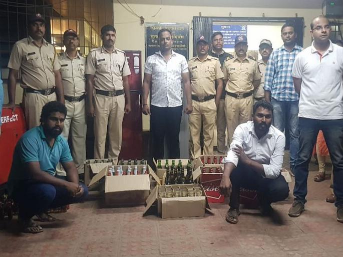 Police raid Shivrajay Hotel in Naigaon; Ammunition seized in 53 thousand ammunition | नायगावमधील हाॅटेलवर पोलिसांचा छापा; 53 हजाराचा दारुसाठा जप्त Police raid Shivrajay Hotel in Naigaon; Ammunition seized in 53 thousand ammunition | नायगावमधील हाॅटेलवर पोलिसांचा छापा; 53 हजाराचा दारुसाठा जप्त