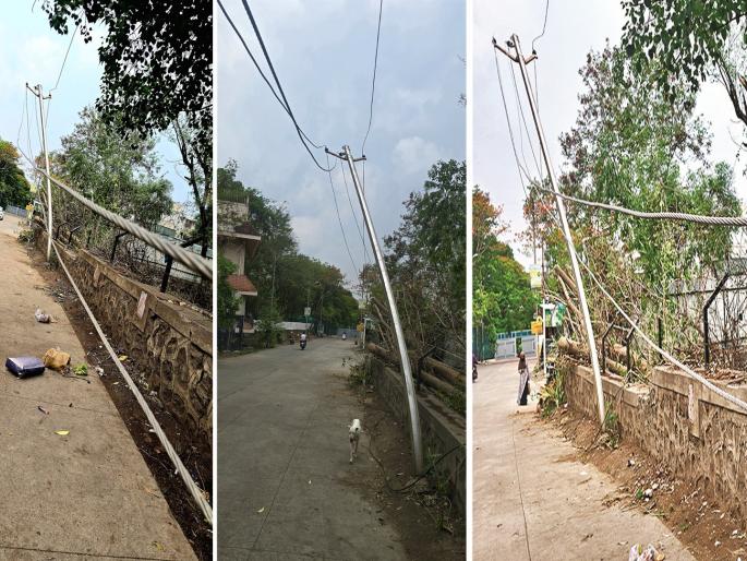 Rains cause 635 electric poles to collapse in Chhatrapati Sambhajinagar district; Power supply restored after overnight efforts | पावसाने छत्रपती संभाजीनगर जिल्ह्यात ६३५ विद्युत खांब कोसळले Rains cause 635 electric poles to collapse in Chhatrapati Sambhajinagar district; Power supply restored after overnight efforts | पावसाने छत्रपती संभाजीनगर जिल्ह्यात ६३५ विद्युत खांब कोसळले