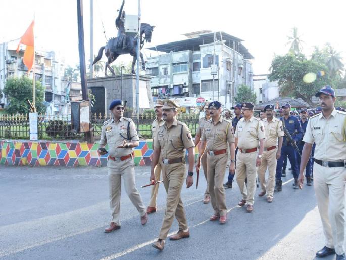 Alibagkar reassured by police route march Movement for peaceful conduct of elections | पोलिसांच्या रुट मार्चने अलिबागकर आश्वस्त; निवडणूक शांततेत पार पाडण्यासाठी पथसंचलन Alibagkar reassured by police route march Movement for peaceful conduct of elections | पोलिसांच्या रुट मार्चने अलिबागकर आश्वस्त; निवडणूक शांततेत पार पाडण्यासाठी पथसंचलन