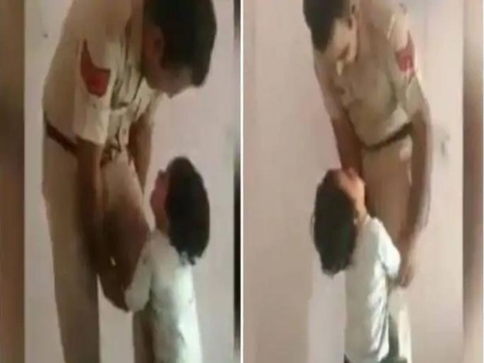 Beta, jaldi aa jaaunga: Cop tells son stopping him from going to work. Viral video tears internet up | बाबा, नको ना जाऊ ऑफिसला! पोलीस अधिकारी आणि मुलगा यांचा इमोशनल व्हिडीओ व्हायरल Beta, jaldi aa jaaunga: Cop tells son stopping him from going to work. Viral video tears internet up | बाबा, नको ना जाऊ ऑफिसला! पोलीस अधिकारी आणि मुलगा यांचा इमोशनल व्हिडीओ व्हायरल