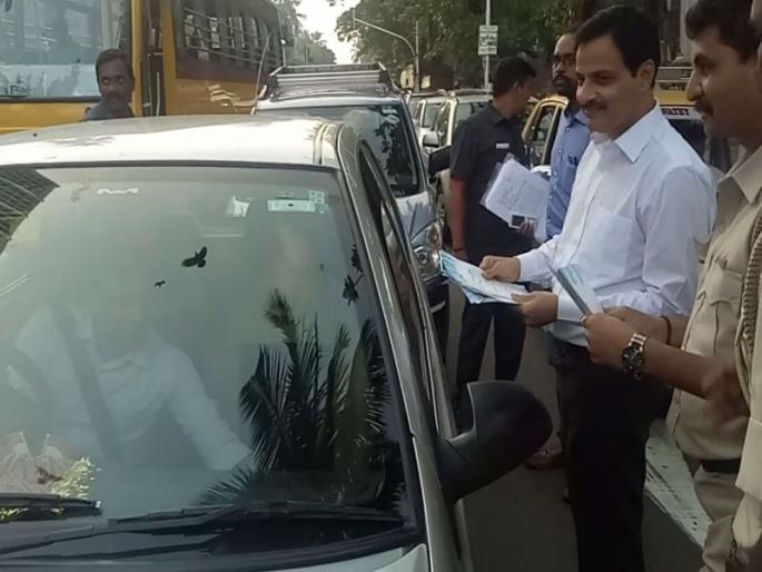 On Home Minister's 'No Horn Day', the Police and RTO activities on the streets | ‘नो हॉर्न डे’साठी गृहराज्यमंत्री रस्त्यावर, पोलीस व आरटीओचा उपक्रम On Home Minister's 'No Horn Day', the Police and RTO activities on the streets | ‘नो हॉर्न डे’साठी गृहराज्यमंत्री रस्त्यावर, पोलीस व आरटीओचा उपक्रम