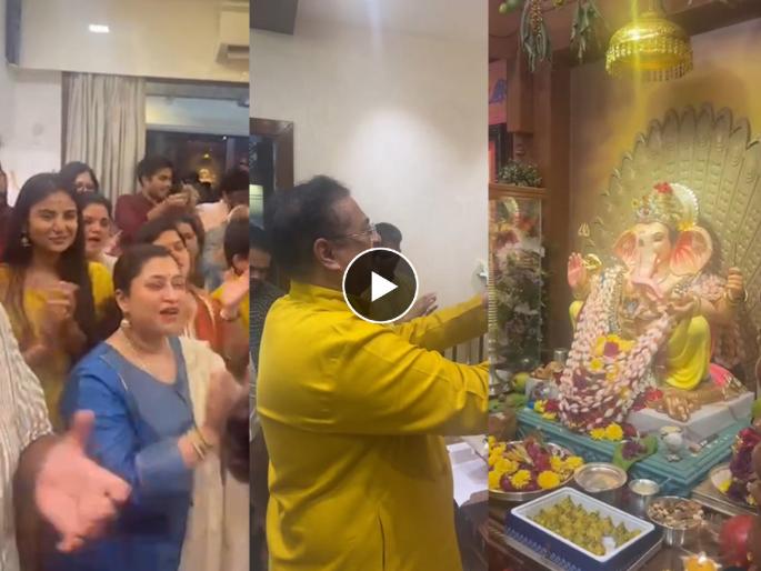 actress pooja birari at bandekar house for ganpati aarti actress soon tying knot with soham bandekar | बांदेकरांच्या घरी बाप्पाची आरती, भावी सूनबाई पूजा बिरारीचीही दिसली झलक; प्रेक्षक म्हणाले... actress pooja birari at bandekar house for ganpati aarti actress soon tying knot with soham bandekar | बांदेकरांच्या घरी बाप्पाची आरती, भावी सूनबाई पूजा बिरारीचीही दिसली झलक; प्रेक्षक म्हणाले...