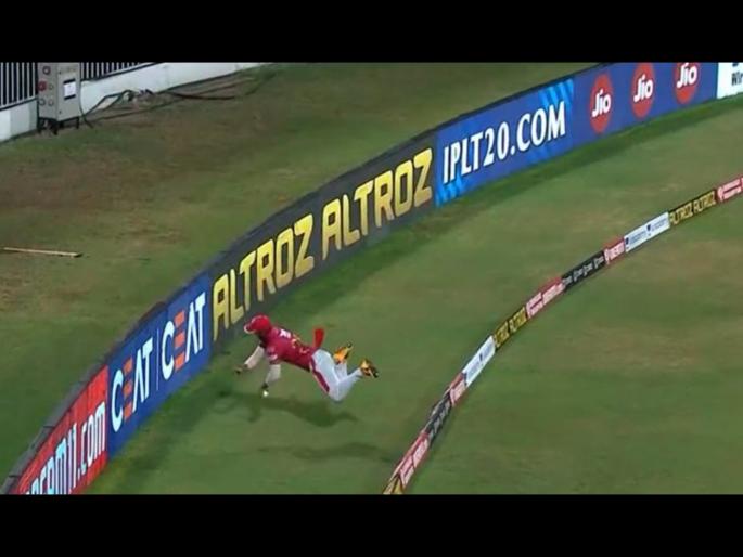 RR vs KXIP Latest News : Sensational fielding bye Nicholas Pooran, Ritesh Deshmukh and Virender Sehwag stunned | RR vs KXIP Latest News : निकोलस पुरनचे Sensational क्षेत्ररक्षण, रितेश देशमुख अन् वीरूनं केलं तोंडभरून कौतुक Video
