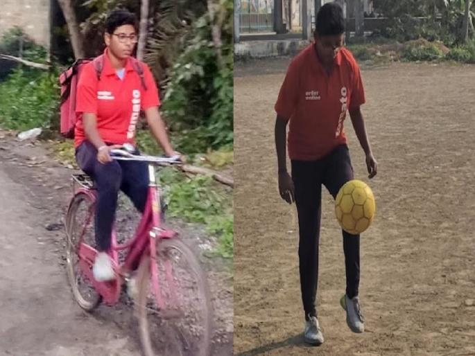 From being a national level footballer to food delivery agent: Journey of Kolkata-based Poulami Adhikari | Poulami Adhikari : देशासाठी खेळली फुटबॉल, पण करावं लागतंय फूड डिलिव्हरीचं काम; कधी-कधी 200 रुपयेही मिळत नाहीत From being a national level footballer to food delivery agent: Journey of Kolkata-based Poulami Adhikari | Poulami Adhikari : देशासाठी खेळली फुटबॉल, पण करावं लागतंय फूड डिलिव्हरीचं काम; कधी-कधी 200 रुपयेही मिळत नाहीत