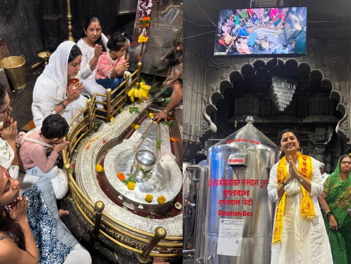 prajakta mali took bhimashankar darshan on the occasion of her birthday and also completed 12 jyotirling yatra | प्राजक्ता माळीने वाढदिवशी घेतलं भीमाशंकरचं दर्शन; म्हणाली, "१२ ज्योतिर्लिंग यात्रा पूर्ण..."
