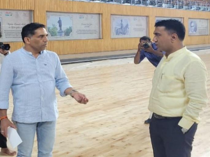 Goa: Rush for National Sports Games in Goa, 99 per cent work completed, Chief Minister inspects | Goa: गोव्यात राष्ट्रीय क्रीडा स्पर्धांसाठी लगीनघाई, ९९ टक्के काम पूर्ण, मुख्यमंत्र्यांकडून पाहणी Goa: Rush for National Sports Games in Goa, 99 per cent work completed, Chief Minister inspects | Goa: गोव्यात राष्ट्रीय क्रीडा स्पर्धांसाठी लगीनघाई, ९९ टक्के काम पूर्ण, मुख्यमंत्र्यांकडून पाहणी