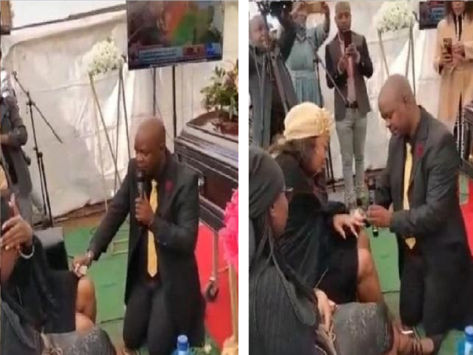 Viral Video: man Proposes girl during her father's funeral, people got angry as soon as the video went viral! | Viral Video: वडिलांच्या अंत्यविधीवेळी महिलेला केले प्रपोज, व्हिडिओ व्हायरल होताच लोक भडकले ! Viral Video: man Proposes girl during her father's funeral, people got angry as soon as the video went viral! | Viral Video: वडिलांच्या अंत्यविधीवेळी महिलेला केले प्रपोज, व्हिडिओ व्हायरल होताच लोक भडकले !