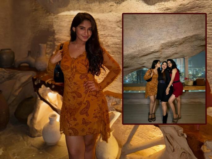 prapti redkar and megha dhade did party at shilpa shetty s bastian restaurant actress glamorous look | शिल्पा शेट्टीच्या रेस्टॉरंटमध्ये पोहोचली 'सावली', प्राप्ती रेडकरचा ग्लॅम लूक; सोबत दिसली 'भैरवी'