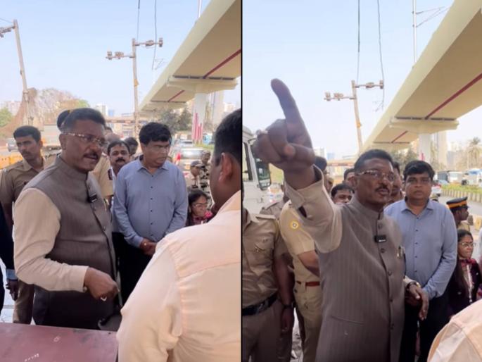 Transport Minister Pratap Sarnaik anger rises after seeing Dahisar Toll Naka Traffic | कोंडी पाहून परिवहनमंत्र्यांचा पारा चढला; उपाययोजना केल्या नाहीत तर टोलनाका फोडणार Transport Minister Pratap Sarnaik anger rises after seeing Dahisar Toll Naka Traffic | कोंडी पाहून परिवहनमंत्र्यांचा पारा चढला; उपाययोजना केल्या नाहीत तर टोलनाका फोडणार