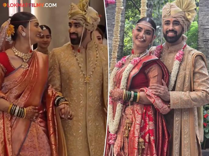 Sudesh Bhosale's daughter Shruti Bhosale tied the knot with a Marathi actor Pratik Deshmukh, these actors were seen dancing at the wedding reception | सुदेश भोसले यांच्या लेकीनं मराठी अभिनेत्यासोबत बांधली लग्नगाठ, वरातीत नाचताना दिसले हे कलाकार
