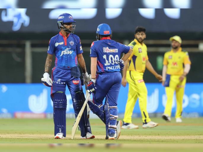 IPL 2021 CSK vs DC Live T20 Score : Delhi Capitals won by 7 wickets, Prithvi Shaw 72, Shikhar Dhwan 85 runs  | IPL 2021 : CSK vs DC T20 Live : पृथ्वी शॉ, शिखर धवन जोडीनं CSKला चोप चोप चोपले, सुरेश रैनाचे सॉलिड कमबॅक व्यर्थ ठरले!
