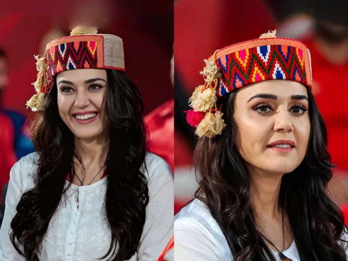 IPL 2026: Preity Zinta wears a special colorful Himachali cap , her look goes viral | IPL 2026 : प्रिती झिंटाच्या डोक्यावर खास रंगबिरंगी हिमाचली टोपी, धर्मशालातला प्रितीचा सुंदर पहाडी लूक व्हायरल IPL 2026: Preity Zinta wears a special colorful Himachali cap , her look goes viral | IPL 2026 : प्रिती झिंटाच्या डोक्यावर खास रंगबिरंगी हिमाचली टोपी, धर्मशालातला प्रितीचा सुंदर पहाडी लूक व्हायरल