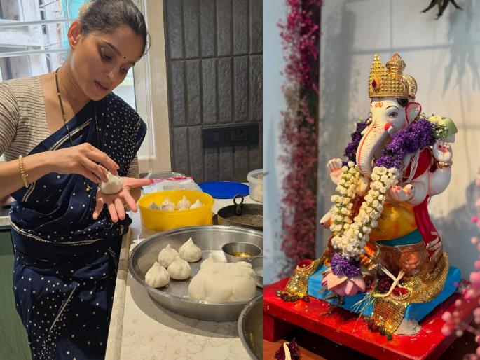 priya bapat and umesh kamat celebrated ganeshotsav in their new home shared glimpses | "लाडू, मोदक, सुरळीच्या वड्या...", प्रिया बापट आहे सुगरण; नवीन घरात साजरा केला गणेशोत्सव priya bapat and umesh kamat celebrated ganeshotsav in their new home shared glimpses | "लाडू, मोदक, सुरळीच्या वड्या...", प्रिया बापट आहे सुगरण; नवीन घरात साजरा केला गणेशोत्सव