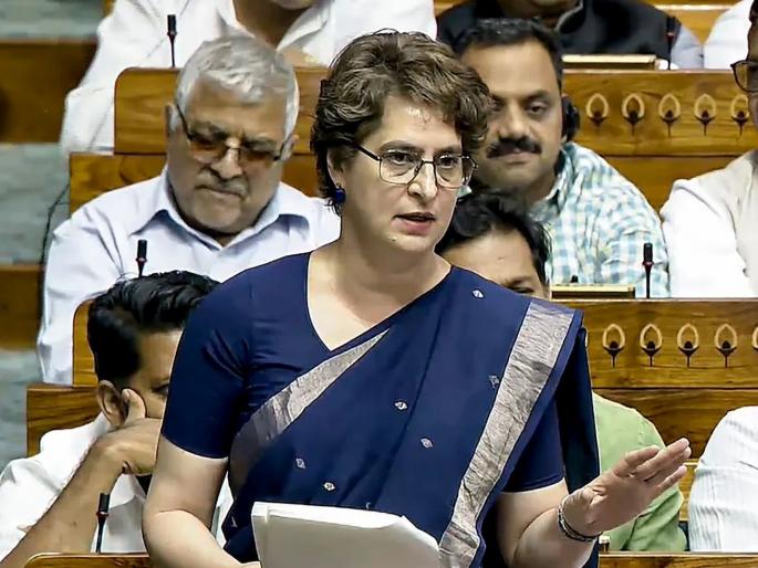 Rahul Gandhi is often mocked in Parliament, but Priyanka Gandhi hits out at BJP in lok sabha | "संसदेत अनेकदा राहुल गांधींची खिल्ली उडवली जाते, पण...!"; प्रियंका गांधींचा भाजपवर घणाघात Rahul Gandhi is often mocked in Parliament, but Priyanka Gandhi hits out at BJP in lok sabha | "संसदेत अनेकदा राहुल गांधींची खिल्ली उडवली जाते, पण...!"; प्रियंका गांधींचा भाजपवर घणाघात