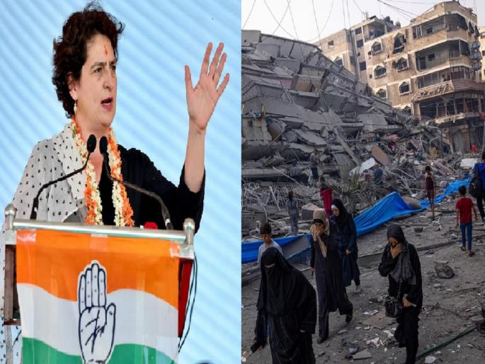 Attacks on hospital-camps in Gaza, massacre of 5000 children; Priyanka Gandhi's anger | गाझातील रुग्णालये-छावण्यांवर हल्ले, 5000 मुलांचा नरसंहार; प्रियंका गांधींचा संताप Attacks on hospital-camps in Gaza, massacre of 5000 children; Priyanka Gandhi's anger | गाझातील रुग्णालये-छावण्यांवर हल्ले, 5000 मुलांचा नरसंहार; प्रियंका गांधींचा संताप
