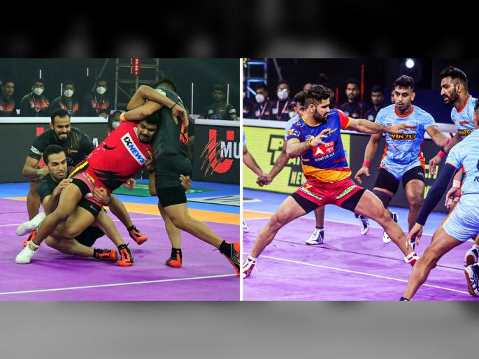 Pro Kabaddi League 2021-22 Season 8 Day 1 Live Updates U Mumba win over Bangalore Bulls scorecard Raid point result | Pro Kabaddi League 2021-22: यू मुंबा, बंगाल वॉरियर्सची विजयी सलामी; टायटन्स-थलायवाज सामना बरोबरीत Pro Kabaddi League 2021-22 Season 8 Day 1 Live Updates U Mumba win over Bangalore Bulls scorecard Raid point result | Pro Kabaddi League 2021-22: यू मुंबा, बंगाल वॉरियर्सची विजयी सलामी; टायटन्स-थलायवाज सामना बरोबरीत