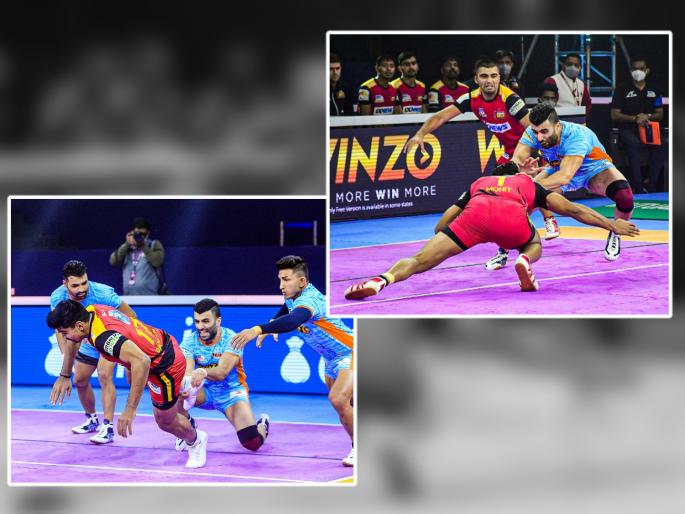 Pro Kabaddi League 2021-22 Day 5 Live Updates Gujarat Giants Dabang Delhi scoreline raids tackle results | Pro Kabaddi League 2021-22 Day 5: गुजरात-दिल्लीमध्ये झाली 'काँटे की टक्कर'; बंगळुरूने बंगालला एका गुणाने दिली मात Pro Kabaddi League 2021-22 Day 5 Live Updates Gujarat Giants Dabang Delhi scoreline raids tackle results | Pro Kabaddi League 2021-22 Day 5: गुजरात-दिल्लीमध्ये झाली 'काँटे की टक्कर'; बंगळुरूने बंगालला एका गुणाने दिली मात