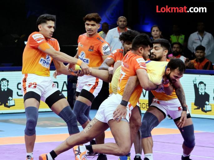 Puneri Paltan's sweet ending in the Pro Kabaddi League | Pro Kabaddi League : प्रो-कबड्डी लीग स्पर्धेत पुणेरी पलटणचा शेवट गोड Puneri Paltan's sweet ending in the Pro Kabaddi League | Pro Kabaddi League : प्रो-कबड्डी लीग स्पर्धेत पुणेरी पलटणचा शेवट गोड