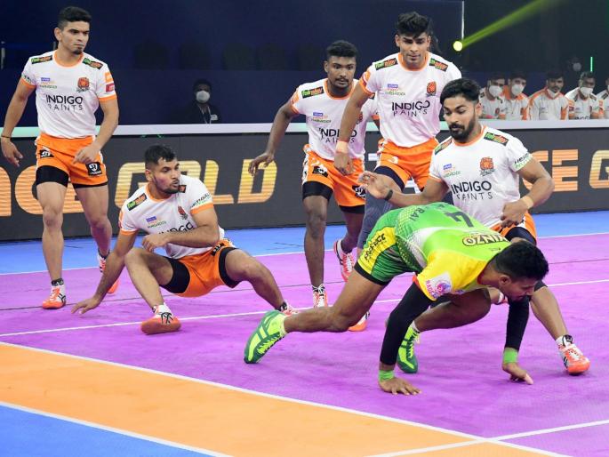 Pro Kabaddi League 2021-22 Live Updates Patna smash Puneri Paltan Haryana beat Telugu Thriller match | Pro Kabaddi League 2021-22: पाटणा पायरेट्सने उडवला पुणेरी पलटणचा धुव्वा; रोमांचक लढतीत हरयाणाचा टायटन्सवर विजय Pro Kabaddi League 2021-22 Live Updates Patna smash Puneri Paltan Haryana beat Telugu Thriller match | Pro Kabaddi League 2021-22: पाटणा पायरेट्सने उडवला पुणेरी पलटणचा धुव्वा; रोमांचक लढतीत हरयाणाचा टायटन्सवर विजय