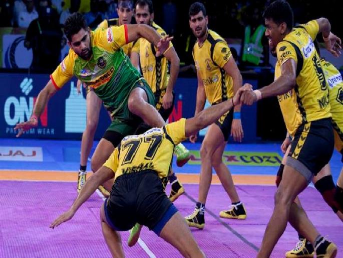 Pro kabaddi: Patna pirate's strong win, captain Pradip's overwhelming win | प्रो कबड्डी : पाटणा पायरेट्सचा दमदार विजय, कर्णधार प्रदीपचा एकहाती दबदबा Pro kabaddi: Patna pirate's strong win, captain Pradip's overwhelming win | प्रो कबड्डी : पाटणा पायरेट्सचा दमदार विजय, कर्णधार प्रदीपचा एकहाती दबदबा