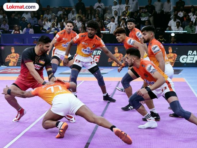 Puneri Paltan's resounding victory in the Pro Kabaddi League: Puneri Paltan scores a half-century in a 56-18 win over Bangalore. | Pro Kabaddi League : प्रो-कबड्डी लीगमध्ये पुणेरी पलटणचा दणदणीत विजय Puneri Paltan's resounding victory in the Pro Kabaddi League: Puneri Paltan scores a half-century in a 56-18 win over Bangalore. | Pro Kabaddi League : प्रो-कबड्डी लीगमध्ये पुणेरी पलटणचा दणदणीत विजय