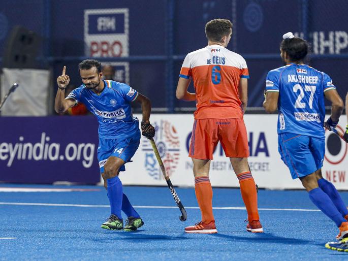 FIH Hockey Pro League 2020: India beats Netherlands 3-1 in shootout | FIHProLeague : शूटआऊटचा थरार, टीम इंडियाचा विजयी प्रहार FIH Hockey Pro League 2020: India beats Netherlands 3-1 in shootout | FIHProLeague : शूटआऊटचा थरार, टीम इंडियाचा विजयी प्रहार