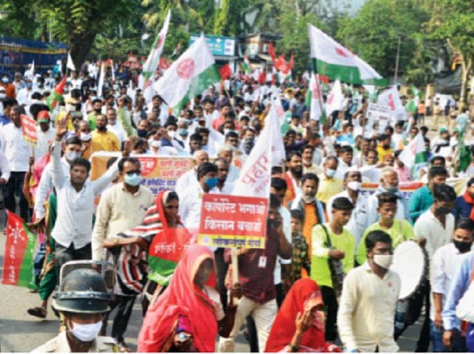 The agitation against the agricultural law was stopped in Bandra, the protest of the central government by the front workers | कृषी कायद्याविरोधातील आंदोलन वांद्र्यात रोखले, केंद्र सरकारचा मोर्चेकऱ्यांकडून निषेध The agitation against the agricultural law was stopped in Bandra, the protest of the central government by the front workers | कृषी कायद्याविरोधातील आंदोलन वांद्र्यात रोखले, केंद्र सरकारचा मोर्चेकऱ्यांकडून निषेध