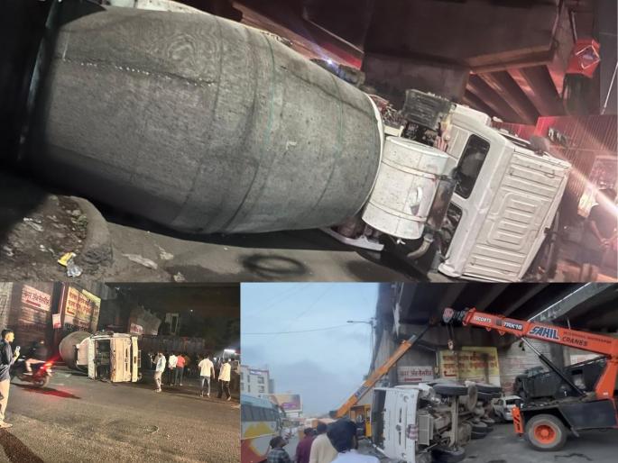 Horrific accident in Pune! A truck carrying tiles collided with three vehicles, the truck driver was taken into police custody. | पुण्यात भीषण अपघात! फरश्या घेऊन जाणाऱ्या ट्रकची तीन वाहनांना धडक,ट्रकचालकला पोलिसांच्या ताब्यात Horrific accident in Pune! A truck carrying tiles collided with three vehicles, the truck driver was taken into police custody. | पुण्यात भीषण अपघात! फरश्या घेऊन जाणाऱ्या ट्रकची तीन वाहनांना धडक,ट्रकचालकला पोलिसांच्या ताब्यात