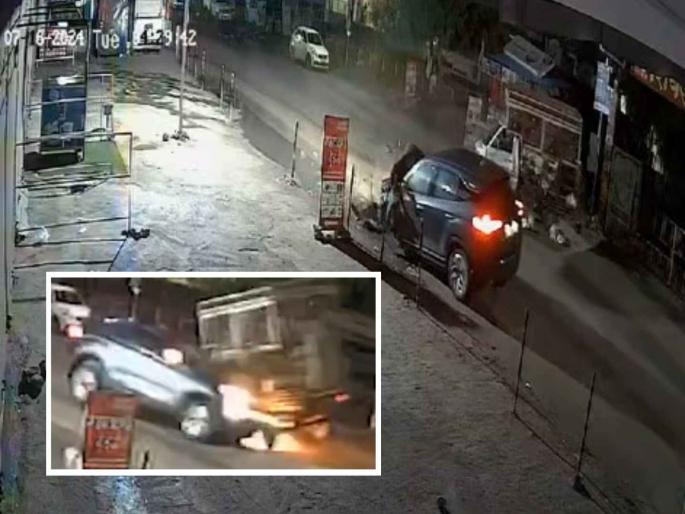 Another case of drunk and drive in Pune drunk NCP leader son hits tempo | पुण्यात पुन्हा ड्रंक अँड ड्राईव्ह; माजी नगरसेवकाच्या मुलाच्या कारची टेम्पोला जोरदार धडक Another case of drunk and drive in Pune drunk NCP leader son hits tempo | पुण्यात पुन्हा ड्रंक अँड ड्राईव्ह; माजी नगरसेवकाच्या मुलाच्या कारची टेम्पोला जोरदार धडक