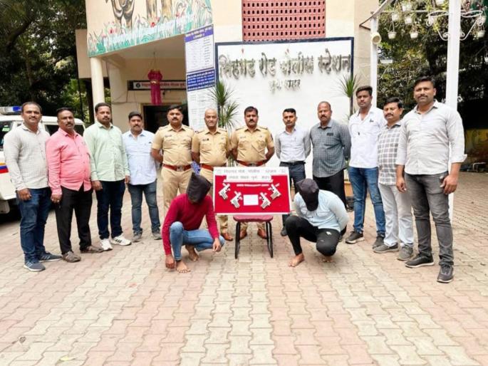 Two youths arrested for possession of illegal pistol; | बेकायदा पिस्टल बाळगल्याप्रकरणी दोन तरुणांना अटक; सिंहगड रस्ता पोलिसांची कामगिरी Two youths arrested for possession of illegal pistol; | बेकायदा पिस्टल बाळगल्याप्रकरणी दोन तरुणांना अटक; सिंहगड रस्ता पोलिसांची कामगिरी