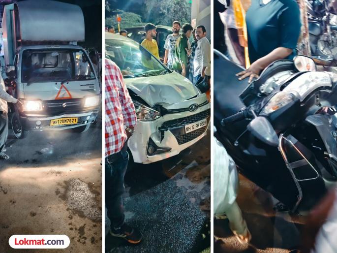 Drunken tempo driver runs over eight people in Kothrud | पुण्यात टेम्पो चालकाचे धुमशान; मद्यधुंद अवस्थेत नागरिकांना उडवलं, दोघे जखमी Drunken tempo driver runs over eight people in Kothrud | पुण्यात टेम्पो चालकाचे धुमशान; मद्यधुंद अवस्थेत नागरिकांना उडवलं, दोघे जखमी