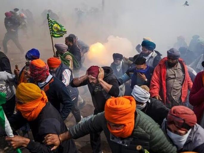 Farmer Protest: Tension in farmers' march; Internet shutdown in 7 districts; The 'Delhi Chalo' march has been postponed till February 29 | शेतकरी मोर्चात तणाव; ७ जिल्ह्यांत इंटरनेट बंद; ‘दिल्ली चलो’ मोर्चा २९ फेब्रुवारीपर्यंत केला स्थगित Farmer Protest: Tension in farmers' march; Internet shutdown in 7 districts; The 'Delhi Chalo' march has been postponed till February 29 | शेतकरी मोर्चात तणाव; ७ जिल्ह्यांत इंटरनेट बंद; ‘दिल्ली चलो’ मोर्चा २९ फेब्रुवारीपर्यंत केला स्थगित