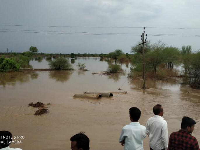 Water is flooded in the fields! | पुराचे पाणी घुसले शेतात! Water is flooded in the fields! | पुराचे पाणी घुसले शेतात!