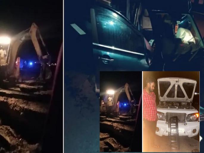 The road was damaged, there was a pothole, many cars were burnt inside, the damage to the Purvanchal Expressway inaugurated by Modi a year ago. |  रस्ता खचला, खड्डा पडला, अनेक गाड्या आत पडल्या, मोदींनी वर्षभरापूर्वी उदघाटन केलेल्या पूर्वांचल एक्स्प्रेस वेची दैना The road was damaged, there was a pothole, many cars were burnt inside, the damage to the Purvanchal Expressway inaugurated by Modi a year ago. |  रस्ता खचला, खड्डा पडला, अनेक गाड्या आत पडल्या, मोदींनी वर्षभरापूर्वी उदघाटन केलेल्या पूर्वांचल एक्स्प्रेस वेची दैना