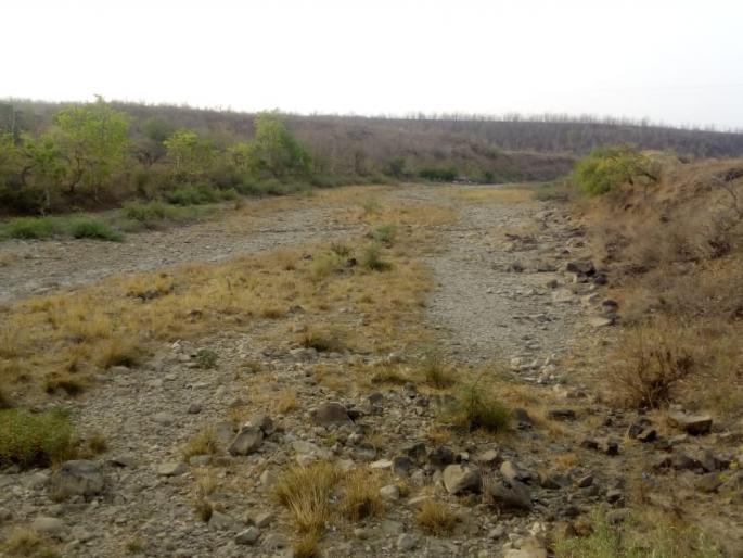 Dirt, dust shrink the bed of the River Pus | गाळ, कचऱ्याने रोडावले पूस नदीचे पात्र Dirt, dust shrink the bed of the River Pus | गाळ, कचऱ्याने रोडावले पूस नदीचे पात्र