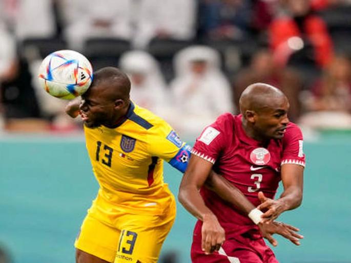 FIFA World Cup Qatar vs Ecuador: Qatar loses in first match by 2-0; Ecuador won the football match | FIFA World Cup Qatar vs Equador: यजमान कतारचा पहिल्याच सामन्यात पराभव; इक्वेडोर फुटबॉल सामना जिंकला FIFA World Cup Qatar vs Ecuador: Qatar loses in first match by 2-0; Ecuador won the football match | FIFA World Cup Qatar vs Equador: यजमान कतारचा पहिल्याच सामन्यात पराभव; इक्वेडोर फुटबॉल सामना जिंकला