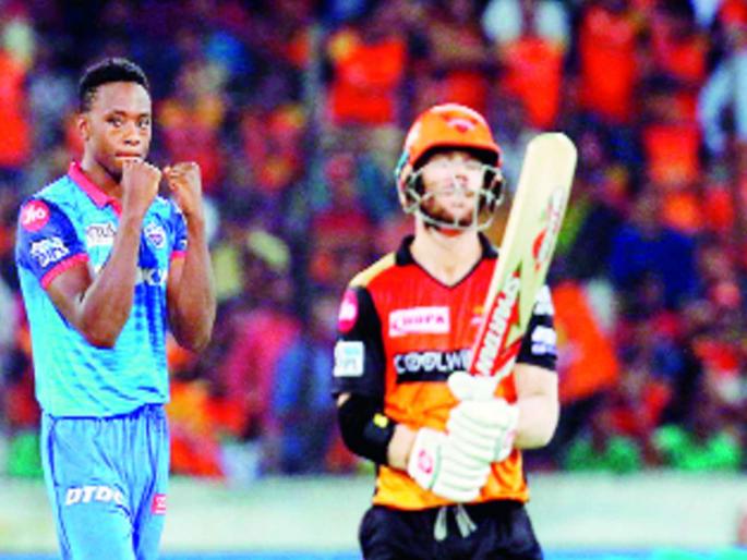  Warner's Orange Cap topped Rabada's Purple Cap race | वॉर्नर ‘आॅरेंज कॅप’च्या तर रबाडा ‘पर्पल कॅप’च्या शर्यतीत आघाडीवर