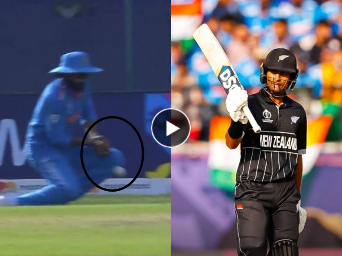 IND vs NZ Live Updates Rachin Ravindra scores fifty after Ravindra Jadeja dropped his catch on 12 runs World Cup 2023 | IND vs NZ: भारतीय वंशाच्या राचिन रविंद्रचं अर्धशतक! जाडेजाने सोडलेला कॅच पडला महागात