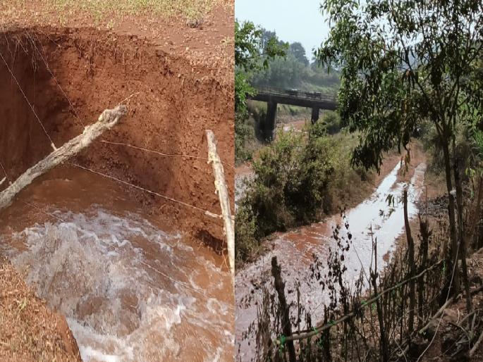 The direct pipe line supplying water to Kolhapur burst in the limits of Bujwade village, wasting lakhs of liters of water | Kolhapur: बुजवडेजवळ थेट पाईपलाईनचा व्हाॅल्व्ह फुटला, लाखो लिटर पाणी वाया 