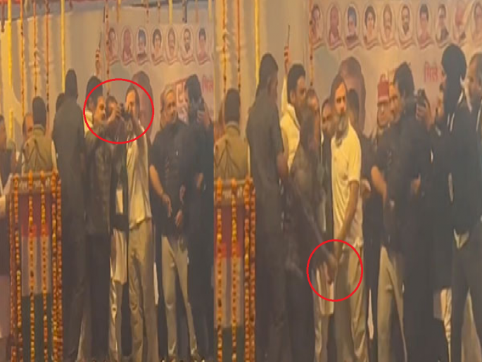 bharat jodo yatra; Rahul Gandhi gets angry; took of phone while congress worker taking photo | जेव्हा राहुल गांधींना राग येतो; सेल्फे घेणाऱ्या काँग्रेस नेत्याचा हात झटकला, पाहा Video... bharat jodo yatra; Rahul Gandhi gets angry; took of phone while congress worker taking photo | जेव्हा राहुल गांधींना राग येतो; सेल्फे घेणाऱ्या काँग्रेस नेत्याचा हात झटकला, पाहा Video...