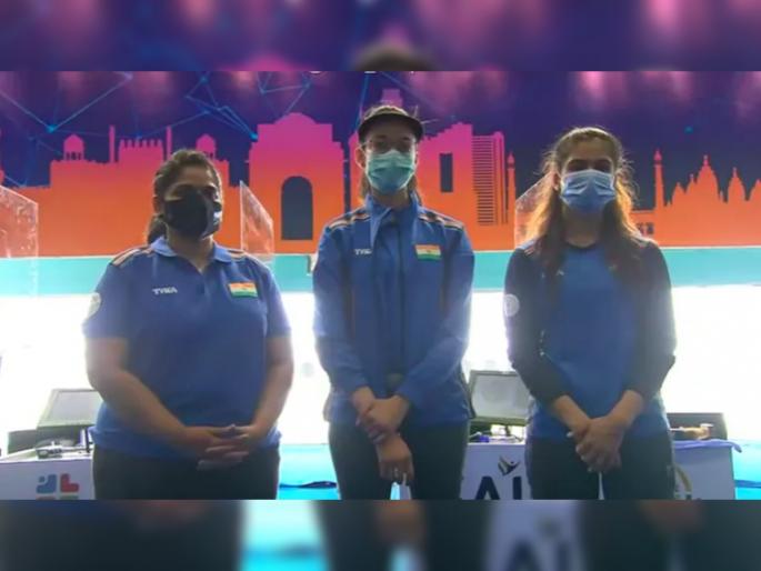 Shooting World Cup: Chinki Yadav pips Rahi Sarnobat and Manu Bhaker as India sweep women's 25m pistol event | Shooting World Cup: नेमबाजी वर्ल्ड कप स्पर्धेत महाराष्ट्राच्या राही सरनोबतनं जिंकलं रौप्यपदक! Shooting World Cup: Chinki Yadav pips Rahi Sarnobat and Manu Bhaker as India sweep women's 25m pistol event | Shooting World Cup: नेमबाजी वर्ल्ड कप स्पर्धेत महाराष्ट्राच्या राही सरनोबतनं जिंकलं रौप्यपदक!