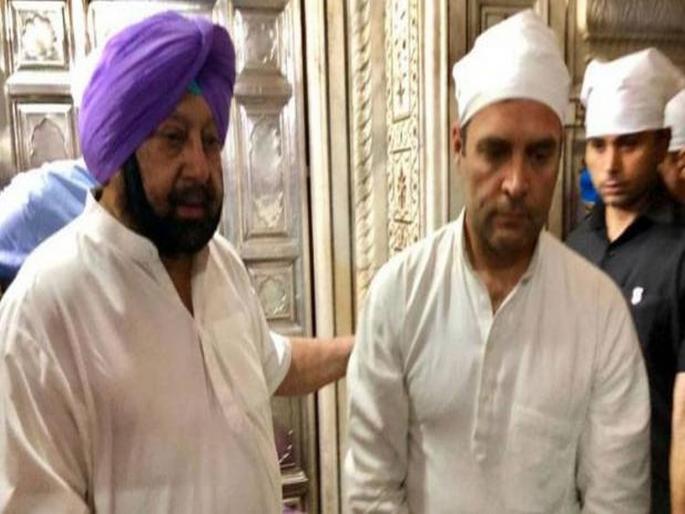 jallianwala bagh massacre 100 years congress president rahul gandhi reach amritsar | जालियनवाला बाग हत्याकांडाला 100 वर्षे पूर्ण; शहिदांना श्रद्धांजली वाहण्यासाठी राहुल गांधी दाखल jallianwala bagh massacre 100 years congress president rahul gandhi reach amritsar | जालियनवाला बाग हत्याकांडाला 100 वर्षे पूर्ण; शहिदांना श्रद्धांजली वाहण्यासाठी राहुल गांधी दाखल