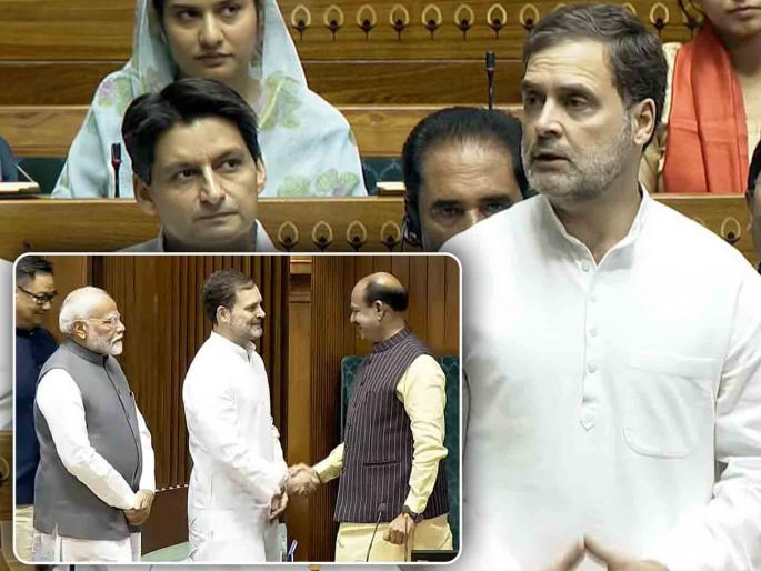Rahul Gandhi described Speaker Om Birla the strength of the opposition | "यावेळी आमचाही आवाज मोठा आहे"; राहुल गांधींनी ओम बिर्लांना सांगितली विरोधकांची ताकद Rahul Gandhi described Speaker Om Birla the strength of the opposition | "यावेळी आमचाही आवाज मोठा आहे"; राहुल गांधींनी ओम बिर्लांना सांगितली विरोधकांची ताकद
