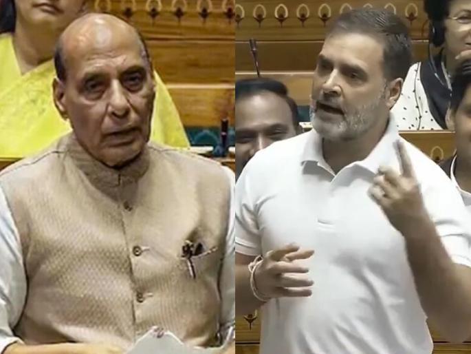 rahul gandhi and rajnath singh clashes in lok sabha over agneepath scheme | राहुल गांधी असं काय बोलले की राजनाथ सिंह संसदेतच भिडले? जाणून घ्या, नेमकं काय घडलं? rahul gandhi and rajnath singh clashes in lok sabha over agneepath scheme | राहुल गांधी असं काय बोलले की राजनाथ सिंह संसदेतच भिडले? जाणून घ्या, नेमकं काय घडलं?