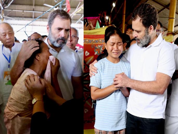 Rahul Gandhi In Manipur: 'Violence will not solve the problem, peace is the only solution', Rahul Gandhi met the victims in Manipur | 'हिंसेने तोडगा निघणार नाही, शांतता हाच एकमेव उपाय', राहुल गांधींनी घेतली पीडितांची भेट... Rahul Gandhi In Manipur: 'Violence will not solve the problem, peace is the only solution', Rahul Gandhi met the victims in Manipur | 'हिंसेने तोडगा निघणार नाही, शांतता हाच एकमेव उपाय', राहुल गांधींनी घेतली पीडितांची भेट...