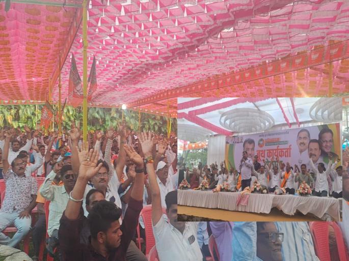 Raigad: BJP claims Raigad Lok Sabha again, Sunil Tatkare opposed in front of Ravindra Chavan | Raigad: भाजपाचा पुन्हा रायगड लोकसभेवर दावा, रवींद्र चव्हाण यांच्यासमोरच सुनील तटकरेंना विरोध