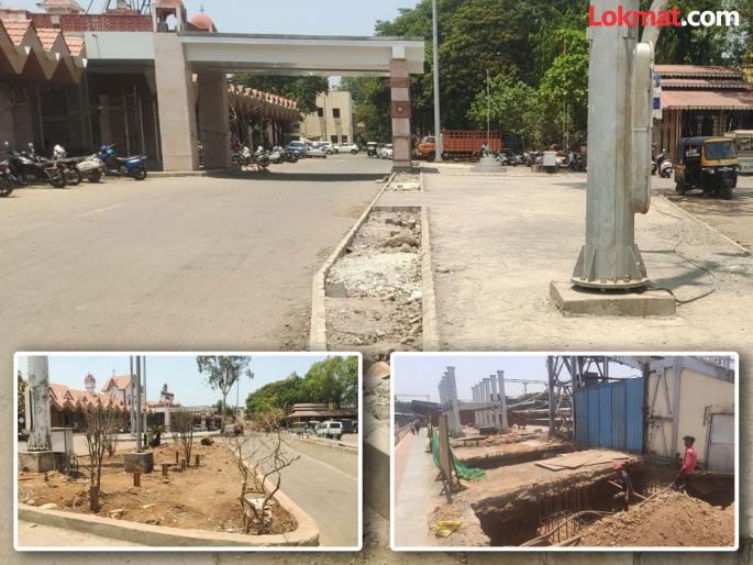 75 percent work of Kolhapur Railway Station completed under Amrit Bharat Station Scheme | कोल्हापूर रेल्वेस्थानकाचे रूपडे पालटू लागलेय; २५ टक्के काम बाकी 75 percent work of Kolhapur Railway Station completed under Amrit Bharat Station Scheme | कोल्हापूर रेल्वेस्थानकाचे रूपडे पालटू लागलेय; २५ टक्के काम बाकी