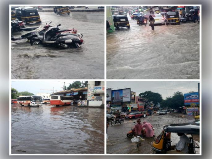 Living in Pune or in water Roads flooded due to heavy rain citizens are very angry | Pune Rain:पुण्यात राहतो की पाण्यात; मुसळधार पावसाने रस्ते जलमय, नागरिकांचा प्रचंड संताप Living in Pune or in water Roads flooded due to heavy rain citizens are very angry | Pune Rain:पुण्यात राहतो की पाण्यात; मुसळधार पावसाने रस्ते जलमय, नागरिकांचा प्रचंड संताप