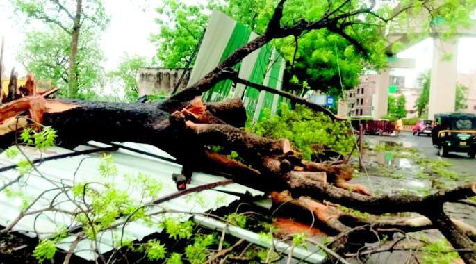 Heavy rains hit Nagpur and other districts | नागपूरसह जिल्ह्याला वादळी पावसाचा तडाखा Heavy rains hit Nagpur and other districts | नागपूरसह जिल्ह्याला वादळी पावसाचा तडाखा